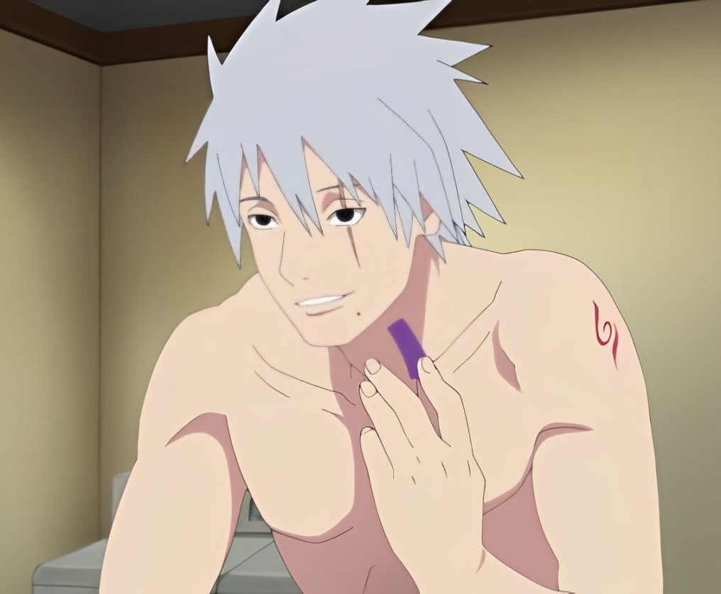 Kakashi’s face, Naruto anime