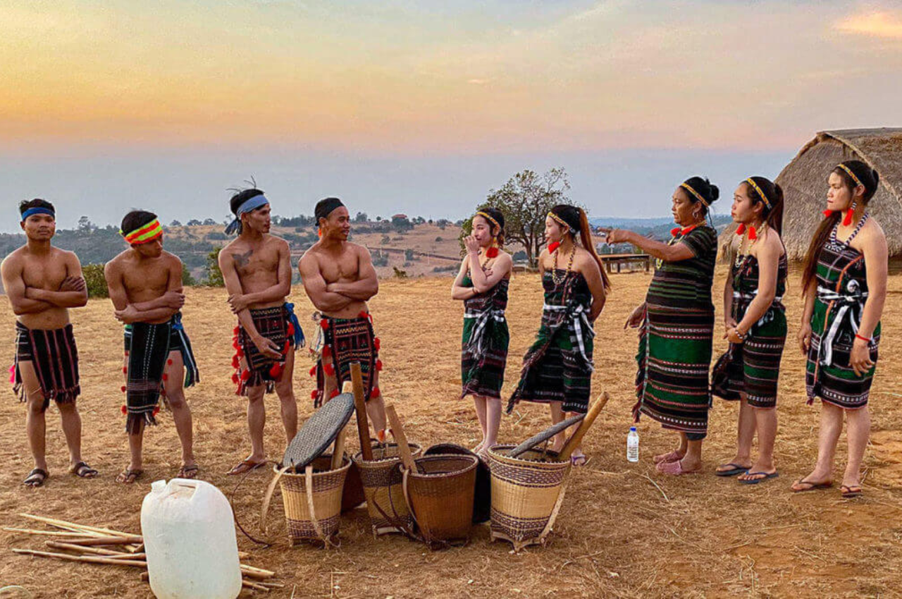 Phnong and Bunong In traditional costume,Mondulkiri 