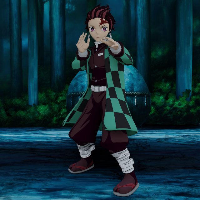 blending 2D and 3D,Demon slayer